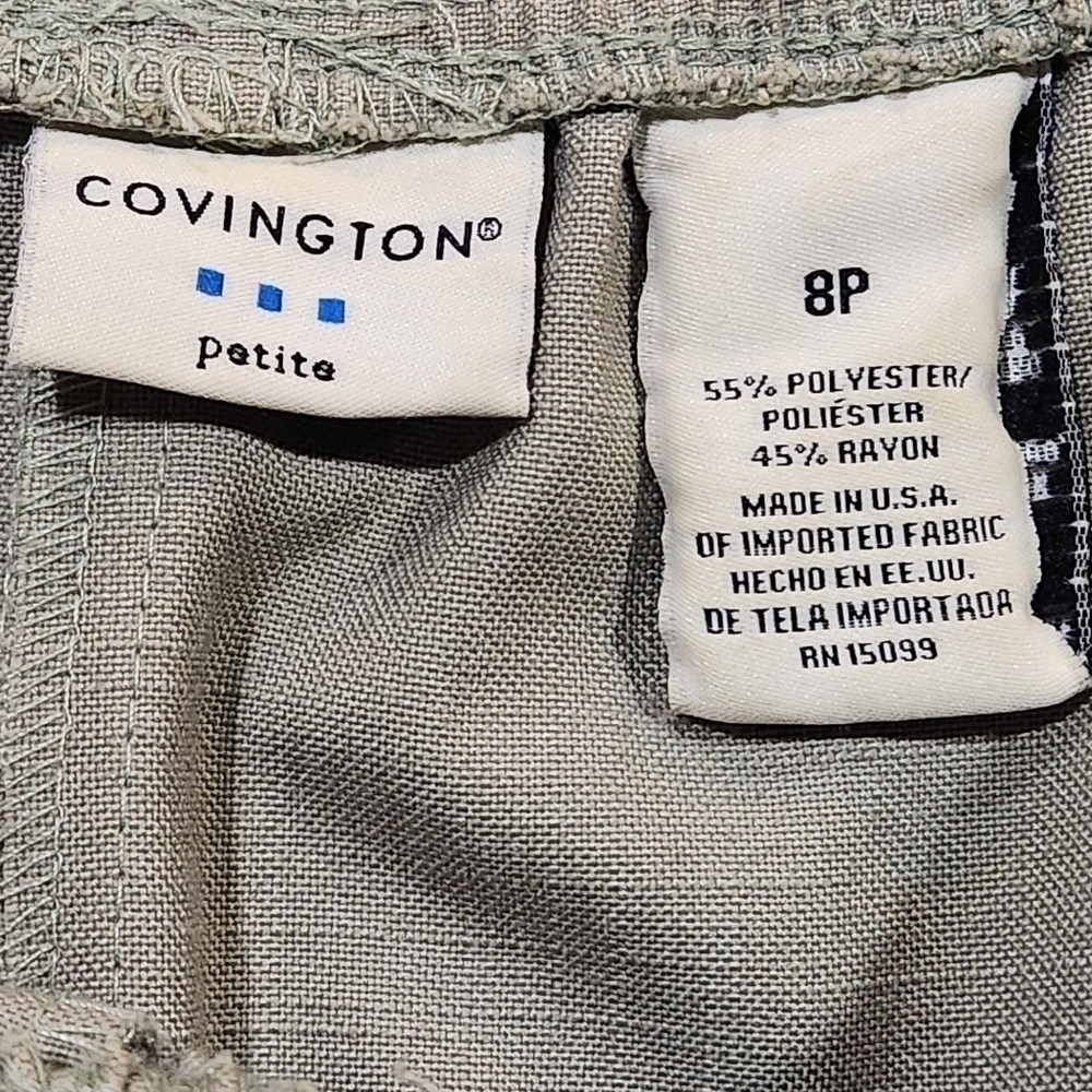 Covington Womens Tan Casing Waistband with Pockets Crop Pants Size 8P - Picture 9 of 10